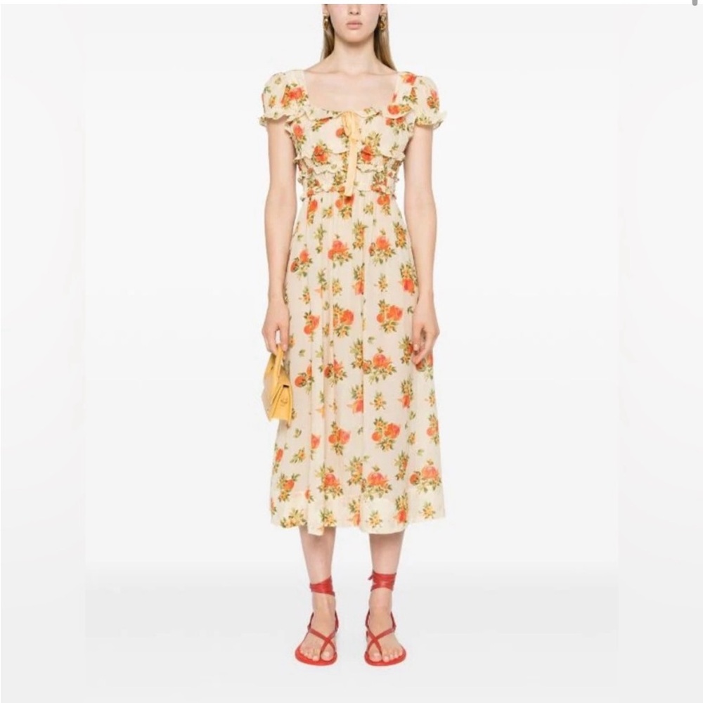 DÔEN Clarinet floral-print midi dress size XS